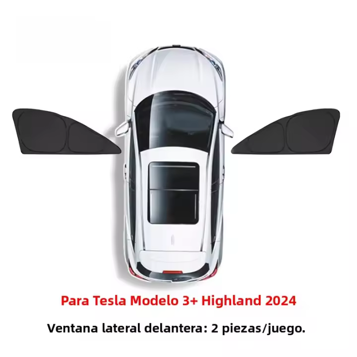 Cubierta De Sol Para Tesla Model 3 Highland 2024 Lona Opcional Opaca De Color Plateado Para Ventanas Lateral Y Parabrisas Protección UV Para Senderismo - 1