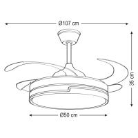 BEL AIR HOME - Ventilador de Techo ROBIN con Luz LED Personalizable y Motor DC Eficiente - details 5