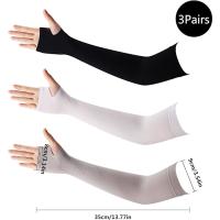 Arm Sleeves, 3 Pairs UV Protective Cooling Arm Sleeves for Women and Men, Summer Sun Protection Arm Sleeves - details 1