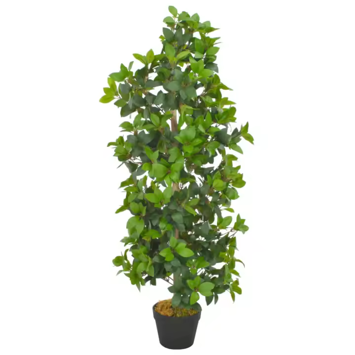 vidaXL Planta artificial árbol de laurel con macetero 120 cm verde - 1