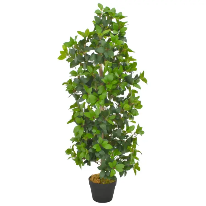 vidaXL Planta artificial árbol de laurel con macetero 120 cm verde - 1