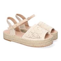 PuntoSalao Sandalias planas en yute pala trenzada abierta para mujer color beige TF2638 - details 0