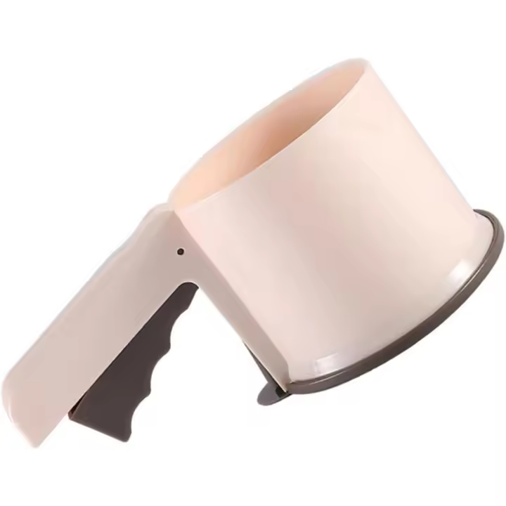 Colador de harina de acero inoxidable, soporte para esponja de fregadero de cocina, azucarero, taza para condimentos, colador de cacao en polvo, cuchara medidora - 1