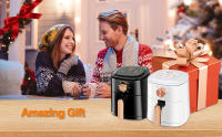 Freidora de aire 4L Negro, Air Fryers Sin Aceite, con Cesta, fácil limpieza, controles simples de perilla, Temporizador, cocina saludable para familias de 1 a 4, diseño de cuerpo mate - details 5