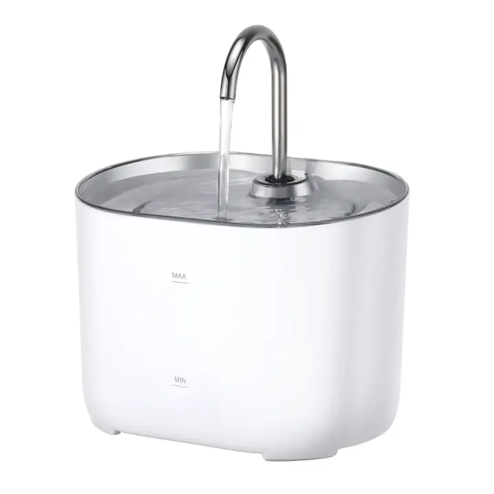 EasySpeed Fuente de Agua para Gatos con Bomba Ultra Silenciosa - ≥20dB - Capacidad 2.2L - Filtro de Carbono Activado - Diseño de Grifo - Fácil de Limpiar - Incluye 2 Juegos de Filtros - 24 Horas - 1
