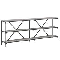 vidaXL Mesa consola hierro y madera ingeniería gris Sonoma 200x30x75cm Mesa de sofá Mesa de Entrada para Salón Consola de Entrada Mueble Recibidor Mesita Mesa auxiliar Salon - details 0