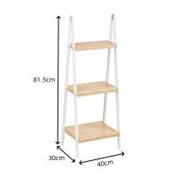 HOGUITA-Estantería Escalera de Bambú 3 y 4 Estantes, Estante de Almacenaje Multifuncional para Baño, Salón y Dormitorio, Estante Escalera para Organizar Espacios en el Hogar, Mueble de Almacenamiento Decorativo y Funcional - details 2