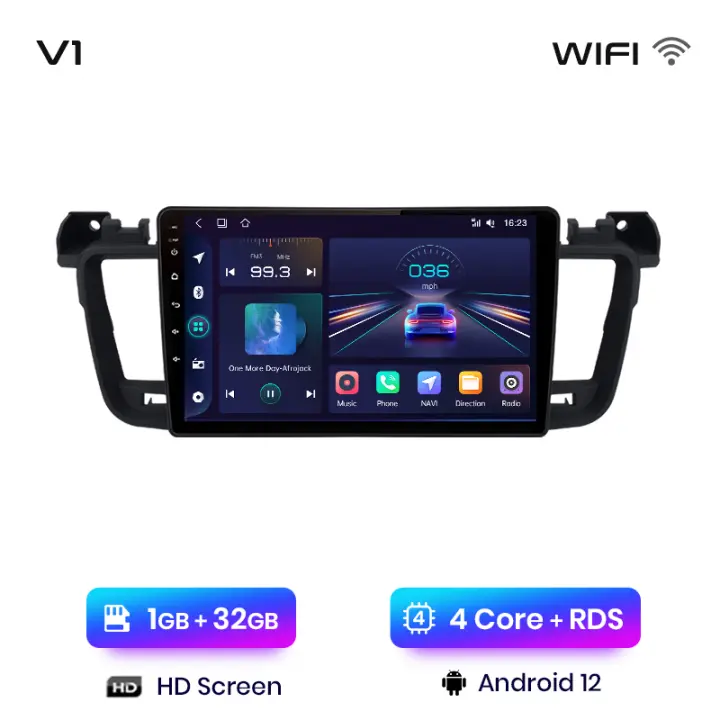 Junsun Radio Coche para Peugeot 508 508SW 2011 2012 2013 2014 2015 2016 2017 2018 AI Voice 2 din Pantalla Coche Android Auto Multimedia Navegación GPS Auto radio - 1