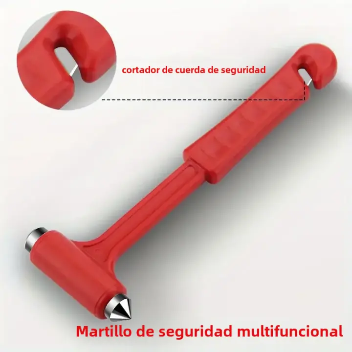 Martillo De Seguridad Para Coche 1pc Multiusos Rompe Ventanas Y Cinta De Seguridad Portátil Kit De Rescate Emergente Para Automóvil - 1