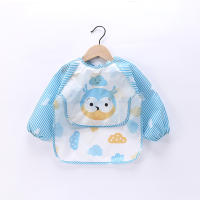 Bib De Bebé Impermeable Con Pico Y Bata De Arte Para Niños Y Niñas De 1 a 3 Años Paño De Ensechar Con Mangas Largas Y Bolsillo Estilo Moda - details 1