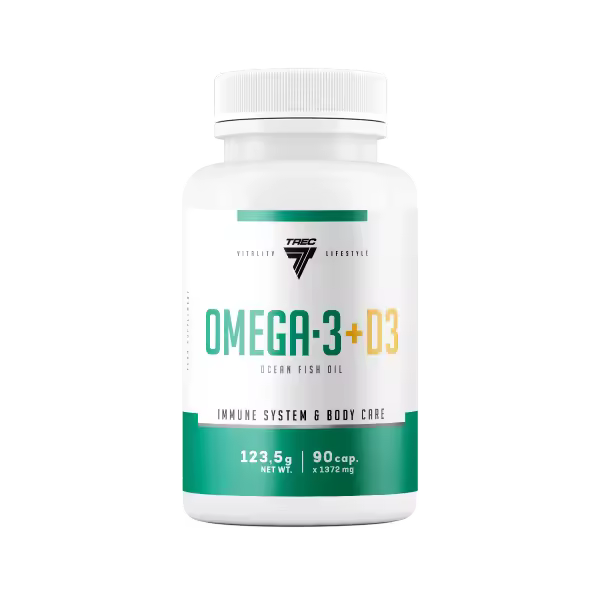 TREC NUTRITION - OMEGA-3+D3 - OCEAN FISH OIL - 90 CAP - 1