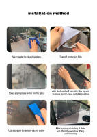 2pcs Pegatinas De Ventanas De Coche Electrostáticas Protector UV Y Temperatura Adhesivas Para Casa Accesorios De Auto - details 5