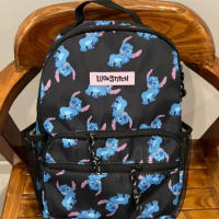 Mochila Grande Versátil De Disney Stitch Para Viajes De Ocio Y Escuela Con Compartimento Para Carrito Multifuncional Y Cable Incluido Material Nylon Unisex - details 2