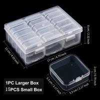 Caja De Plástico Transparente Para Empaque De Joyería De Mujer Caja De Almacenamiento Para Mesa Portátil DIY Hecho a Mano - details 7
