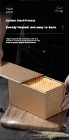 Molde De Hornear De Acero Carbono Con Tapa Molde Para Torrijas Antideslizante Con Tapa Bandeja Para Pan Molde De Pastelería - details 5