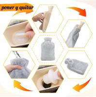 Bolsa de Agua Caliente de 2L, Grande Botella Agua Caliente para Cama con Desmontable y Lavable Suave  Funda,con funda de lana y felpa suave.Botellas Goma Hot Water Bottle para Calentar Manos o Alivio del Dolor. Gran variedad - details 6