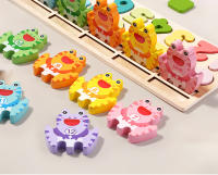 Juego De Pesca De Formas Montessori En Madera Bloques De Construcción Para Niños Educativo Jigsaw De Conteo Y Matemáticas - details 2