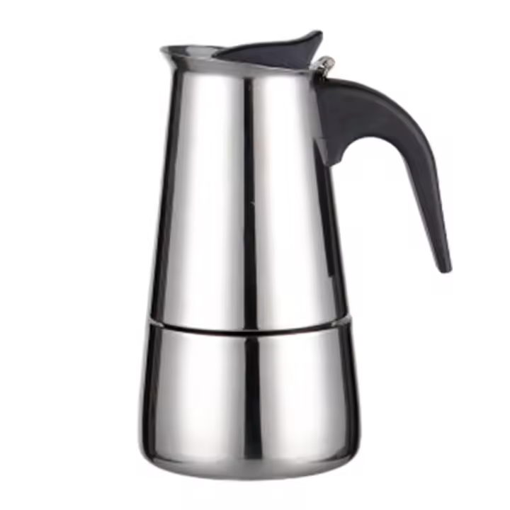Cafetera moka de acero inoxidable de 200 ml, cafetera para cocina, cafetera italiana para uso en el hogar y la oficina - 1