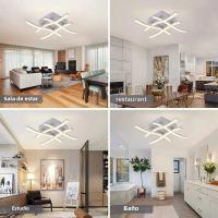 Luz De Techo LED Curvada Moderna 24W Para Sala De Estar Dormitorio Y Balcones 3 Colores Variables Instalación Sencilla Sin Certificación - details 5