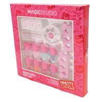 PRETTY GIRLS Set de Uñas. Este set de uñas incluye dos separadores de dedos, 8 esmaltes de uñas, set de 120 piezas para decorar las uñas, pegatinas para decorar las uñas y perlas en 4 colores perfectas para decorar las uñas. ICD IDC INSTITUTE MAGIC STUDIO - details 1