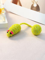 Juguete Para Gatos Tejido Ratón Con Cola Y Bola De Pelota Juguetes Ruidosos Para Divertir a Tus Mascotas Material De Nylon - details 5