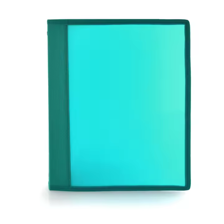 Carpeta Archivadora de 4 Anillas Metálicas Redondas -  Bordes Reforzados en Tela y Bolsillo Interior, 5PP - 100% ECO by Office Box - 1