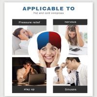 Gorro para aliviar el dolor de cabeza y la migraña, mascarilla para aliviar el dolor de cabeza, terapia de frío y calor, mascarilla para los ojos, masajeador de cabeza - details 3