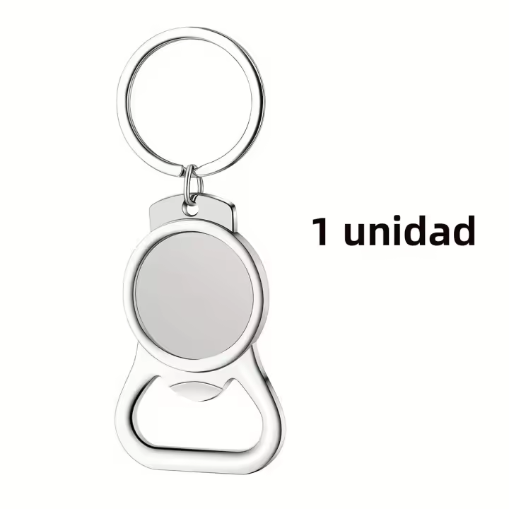 Llavero De Sublimación En Metal Abierta De Aleación De Aluminio Anillo Redondo Grande En Lote De 1/5pcs Herramienta De Apertura De Botellas - 1