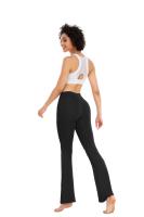 Pantalones De Yoga Para Mujer Con Cintura Alta Y Pierna Flare Cross over Leggings De Piso Ancho Para Gimnasio Y Ropa Casual - details 4