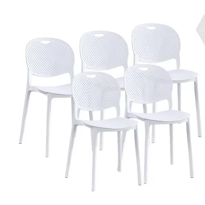 Juego de 5 sillas modelo Jansen color blanco - 1