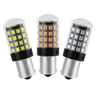 2PCS Lámparas LED CanBus 54smd P21W BA15S 1156 BAY15D 7443 3157 Luz De Señal Retroreflectiva Universal 12V Para Coche - details 2
