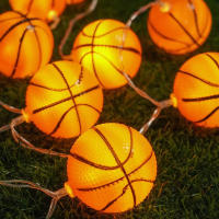 Cadena De Luces LED De Baloncesto Para Navidad Decoración De Jardín Y Fiesta De Año Nuevo Lámpara De Ambiente Para Habitación Color Calido Tamaño 1.5m10led 3m20led 6m40led - details 8