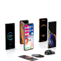 TEMCO 4 Láminas metálicas para movil, Placa Metal Adhesiva para Iman Coche movil 4 Piezas - Chapas metalicas Muy Finas con Adhesivo para Soporte de movil para coche, para Soporte magnético, Plateado & Negro - details 1