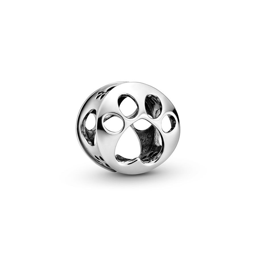 Pandora Charm en filigrana plata Huella 798869C00 , para Mujer