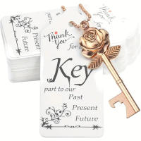 Abrepuertas De Rosas Metálicas Para Bodas Y Showers Con Tarjeta De Agradecimiento Multiusos Para Casa Y Cocina Duraderos Y Reutilizables - details 9