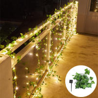 Luces De Cadena LED Solar Ivy Vine Con Hojas De Sandía Y Girasol Artificial Decoración De Jardín Al Aire Libre Para Navidad Y Año Nuevo - details 0
