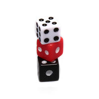 50Pcs Dados De Acrílico Blancos/Negros/Rojos Juego De Entretenimiento Y Bebida Tablero Decisor Plástico Juego De Dados Para Videojuegos - details 3