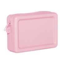Bolso De Cosméticos Vintage De Silicona Impermeable Con Cierre De Cremallera Liso Bolso Para Auriculares Monedero Macaron Colores Para Estudiantes - details 2