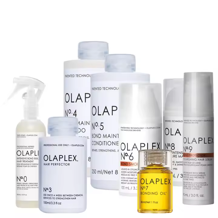 Olaplex Sistema Completo de Reparación Capilar - Repara, Fortalece y Protege el Cabello - N0 155ml, N3 100ml, N4 250ml, N5 250ml, N6 100ml, N7 30ml, N8 100ml, N9 90ml - 1