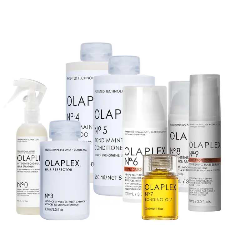 Olaplex Sistema Completo de Reparación Capilar - Repara, Fortalece y Protege el Cabello - N0 155ml, N3 100ml, N4 250ml, N5 250ml, N6 100ml, N7 30ml, N8 100ml, N9 90ml - 1