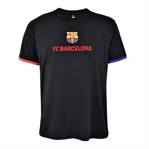 FC Barcelona Camiseta 2ª Fan Club 2024-25 - Con Licencia Oficial - Color Negro - Talla Adulto - 1