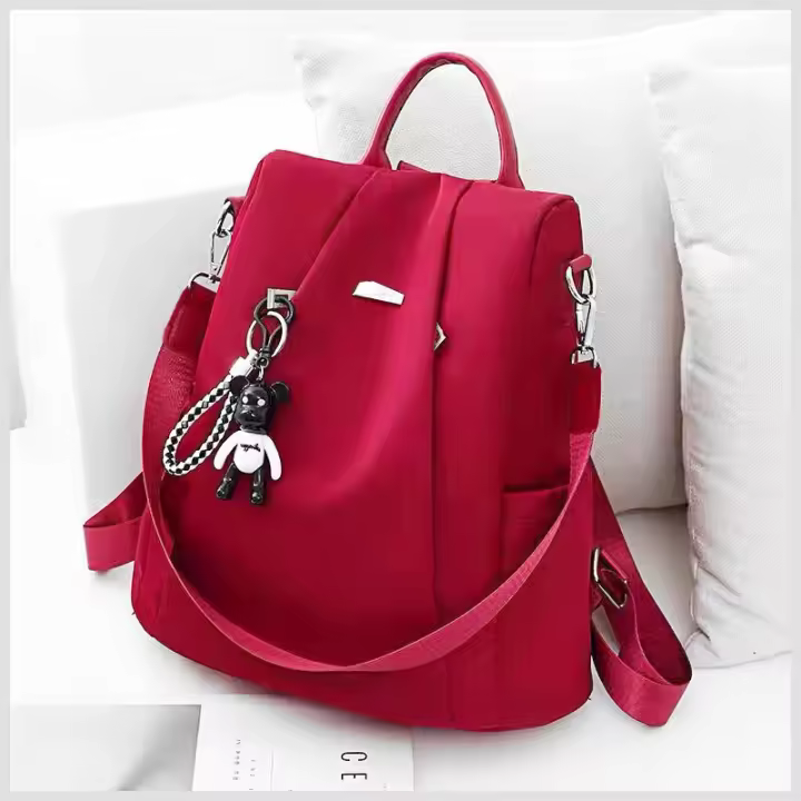 Nylon Diario Clásica Bolsa De Comunicación Diario Mochila De Viaje Mochara Para Mujer Antirrobo Casual De Viaje Al Aire Libre - 1