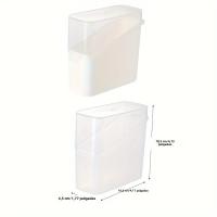 Caja De Almacenamiento Estilo Japonés Con Tapa Inclinada Y Transparente Para Queso Té Café Organizador De Artículos Pequeños - details 2