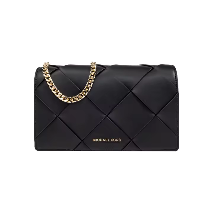 Bolso MICHAEL KORS Jet Set Mediano con Piel Tejida Color Negro - 1