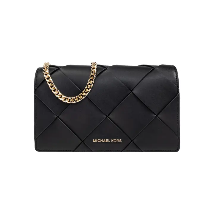 Bolso MICHAEL KORS Jet Set Mediano con Piel Tejida Color Negro - 1