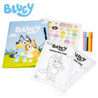Bluey - Mesa infantil Bluey con pizarra para escribir y borrar, dibujos, Incluye rotuladores para colorear, Mesa de dibujo, Pupitres infantiles, Regalo para niños 3 años - details 2