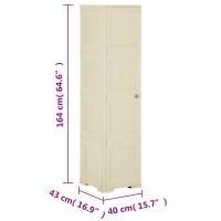 vidaXL Armario de plástico diseño madera blanco angora 40x43x164 cm - details 6