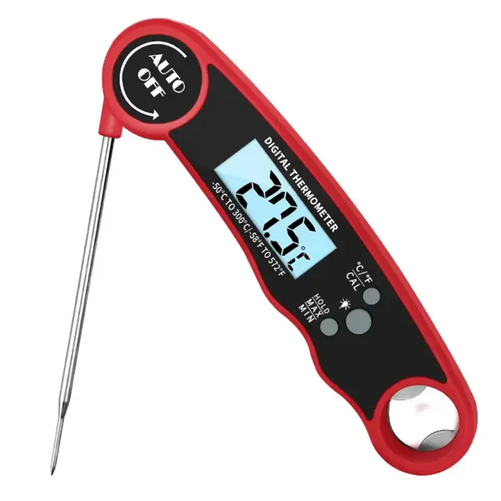 Termómetro De Carne Digital Inalámbrico Impermeable Para Cocina Y BBQ Con Punta De Acero Inoxidable Para Cocinar Y Hornear - 1