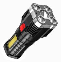 Linternas LED de alta potencia, 5 Led, foco de Camping recargable con luz lateral, 3 modos luces de iluminación para acampar, aventura al aire libre - details 0