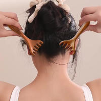 Peine De Masaje Meridiano Cuidado Capilar Conchas De Six-Claw Gua Sha Scraping Massajeador De Dientes Anchos Facial Y Corporal - details 0